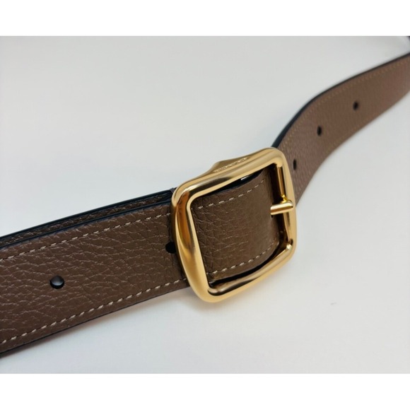 Coach CZ785 Reversible Replacement Adjustable Strap Black Gold Stone Leather NWT - Picture 7 of 12